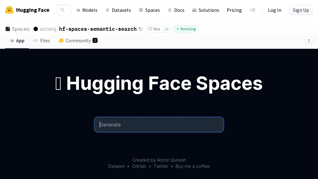 Huggingface Spaces Semantic Search thumbnail